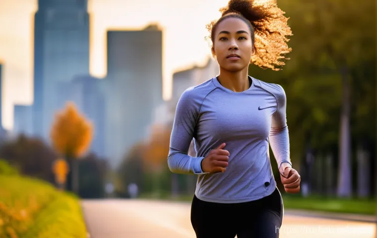 스마트 헬스 트레이너 - Prompt 1: Empowered Urban Runner with Smartwatch**