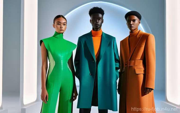 지속 가능 패션 디자이너 - Prompt 1: Futuristic Sustainable Fashion Showcase**