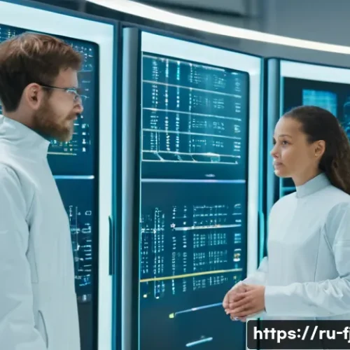 양자 컴퓨팅 연구자 - **Prompt:** A group of diverse Russian quantum physicists, both male and female, in a state-of-the-a...