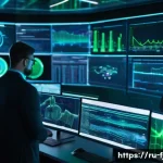 Home 22 AI 기반 사이버 범죄 대응 전문가 - A futuristic cybersecurity control room filled with multiple holographic screens displaying real-tim...